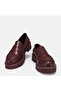 Claret Red Women's Loafer - Thick Sole, Large Size - 41-44 Model - 4