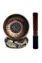 Reddish copper Tibetan Singing Bowl Set Lotus Unique Gift Helpful for Meditation Yoga Relaxation Cha