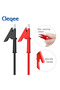 2 متر Cleqee P1037 5 قطع 4 مم قابس موزة قابل للتكديس إلى مشبك التمساح مشبك التمساح اختبار مقياس متعدد - 4