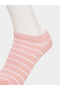 Set of 5 - Striped Shoe Liner Socks - 3