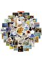 50pcs Artwork 50pcs Aesthetic World Painting Artwork Stickers Da Vinci Vincent Van Gogh DIY Graffiti - 4