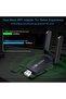 محول واي فاي USB 3.0 بسرعة 1300 ميجابت في الثانية لبطاقة شبكة USB ثنائية النطاق 2.4 جيجاهرتز/5 جيجاهرتز مع بلوتوث 4.2 - 2