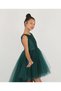 Girl Child Emerald Green Front Short Back Long Dress Special Occasion Birthday Graduation Prom Party Dress - 5