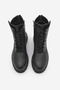 Women's Boots with Back Zipper, Staple Detail, Thick Sole, Likesta Black - 6
