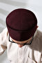 Burgundy Honeycomb Checkered Velvet Molded Prayer Beads - 6