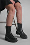Women's Elastic Chelsea Casual Boots Marges Black - 4