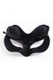 Black Suede Yellow Pink Glitter Cat Mask - 2