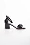 Women's Summer 5 Cm Heeled Jewelled Tekband Black - 5