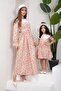 Modest Eyelet Embroidery Collar Powder Background Floral Mother-Daughter Set (SOLD INDIVIDUALLY) - 4