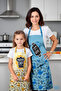 مريلة مطبخ منقوشة من Masterchef مكونة من قطعتين للأم والبنت، مريلة للطهي، مريلة للأطفال، مريلة للأنشطة