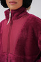 5194 Women's Plush Coat Jacket - Plum - 6
