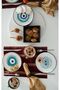 Hand Made Evil Eye Beaded 6-Piece Special Design Stackable Cake Plate Set - 5