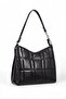 Black Women's Shoulder Bag with Logo Detail 05Pc24K822-Krs - 2