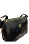 New Season Black Wrinkled Patent Leather Three Compartment Water Repellent Shoulder Cross Strap Quality Bag - 9
