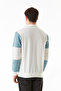 Color Block Half Zippered Stand Collar Sweatshirt - 6