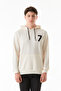 7 Printed Kangaroo Pocket Hooded Sweatshirt - 6