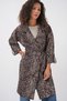9104 Double Breasted Neckline Lined Trench Coat - E. Brown - 4
