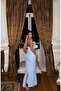 BLUE SERGIO ROSE-DETAIL DRESS - 2