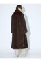 Faux Fur Long Coat Oversize Double Breasted - 5