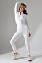 Women's Zippered Winter Thermal Long Jumpsuit Finger Tape Detail - 8