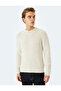 Long Sleeve Crew Neck Textured Winter Knit Sweater - 3