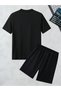 Unisex Wings Wing Printed Crew Neck T-Shirt Shorts Bottom Top Suit - 2