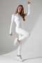 Women's Zippered Winter Thermal Long Jumpsuit Finger Tape Detail - 2
