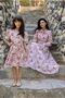Hijab Orange Pastel Floral Halter Neck Flared Mother Daughter Combination (Sold Single) - 3