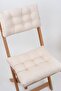Bistro Model Puffy BEIGE Chair Cushion with Ties (CUSHION AND BACK CUSHION) - 2