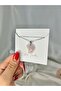 Curved Heart Natural Stone Necklace - 4