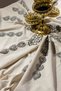 Hand Printed Natural Cotton Linen Tablecloth (155X155 cm) Stylish and Elegant Design - 2