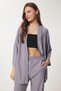 Women's Stone Gray Kimono Pants Knitted Set BY00050 - 3