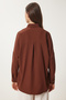 Women Chocolate Oversized Long Basic Shirt DD00842 - 5