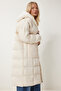 Women's Bone Hood Oversize Long down Coat Nt00428 - 5