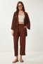 Women's Brown Kimono Pants Knitted Set BY00050 - 2