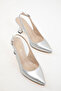 Silver Women's Classic Heeled Shoes 16835 - 2