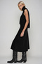 Black Turtleneck Thessaloniki Knitted Sleeveless Blouse and Skirt Set Alc-X13336 - 3