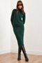 Women's Emerald Green Textured Skirted Knit Set TKM-19000325