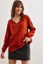 Women's Tile Collar Detailed Stripe Thick Knitwear Sweater Kzk- 19000924 - 4