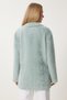 Women's Green Double Breasted Lapel Long Faux Fur Coat Fn03434 - 7