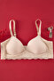 Beige Soft Comfort Back Stretchy Lace Plus Size Bra Tbbss25Cw00004 - 5