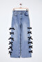 Mavi Kurdele/Fiyonk Detaylı Normal Bel Wide Leg Geniş Paça %100 Pamuk Jeans TWOSS25JE00035 - 7