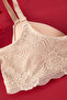 Beige Soft Comfort Back Stretchy Lace Plus Size Bra Tbbss25Cw00004 - 8