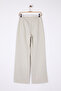 Açık Gri Wide Leg/Geniş Paça Pilili Dokuma Pantolon TWOAW22PL0475 - 10