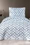 Maria Quilted Single Bedspread 180X240 Cream - Blue