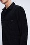 Black Shacket Comfort Fit Long Sleeve Corduroy Shirt - 4