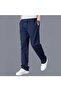 Plus Size Navy Blue Unisex Straight Leg Sweatpants - 2