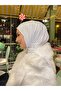 Shawl Women's White Snap Fastener Ready Shawl - 3