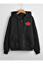 Naruto Akatsuki Printed Unisex Hooded Kangaroo Pocket Oversize Seasonal Zippered Sweatshirt Cardigan