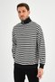 Vertical Collar Zippered Sweatshirt (Unx-00247) - 6